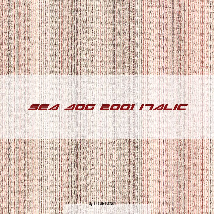 Sea Dog 2001 Italic example